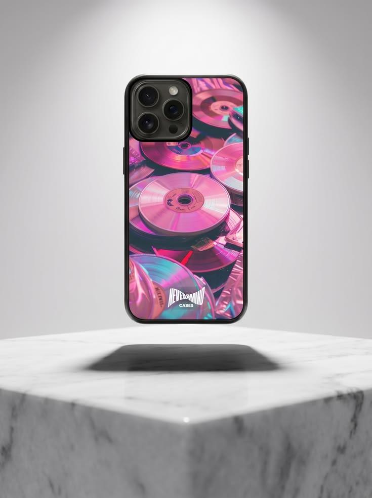 "Neon Mixtape" Y2K Holographic CD Phone Case