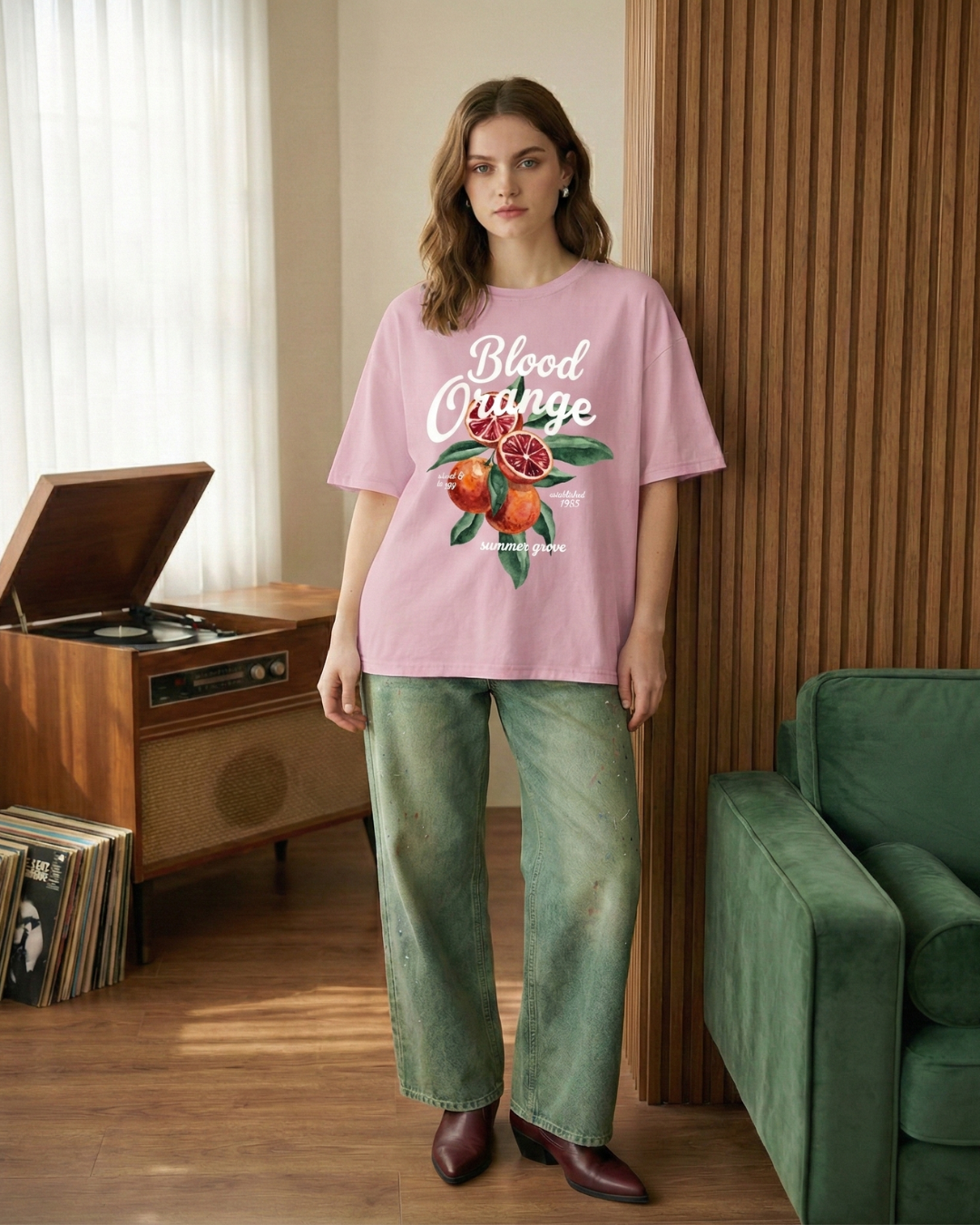 Blood Orange Oversized Tee