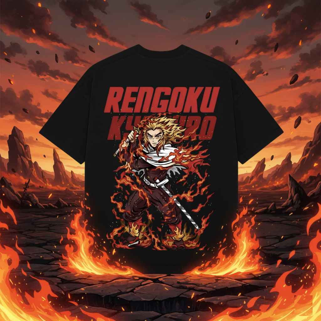 Rengoku DemonSlayer Oversized Tee