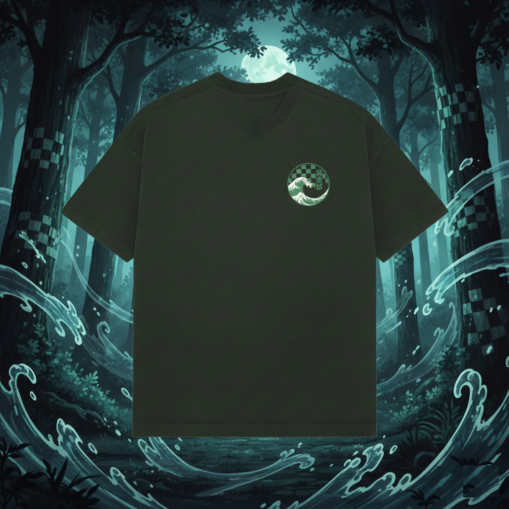 Tanjiro Bottle Green Oversized Tee