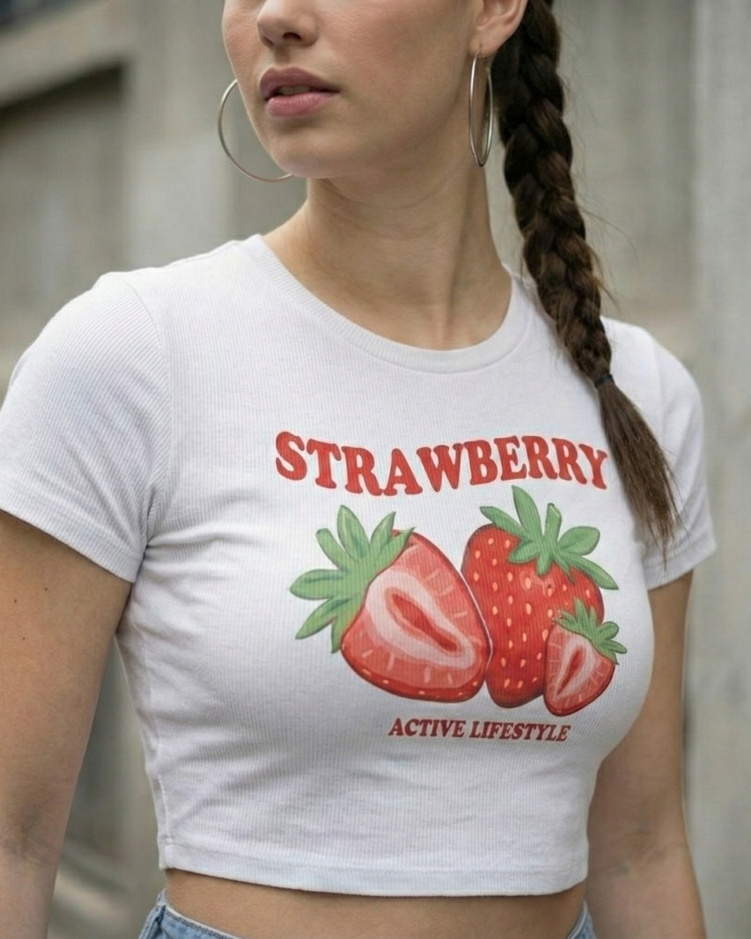 Strawberry Crop Top