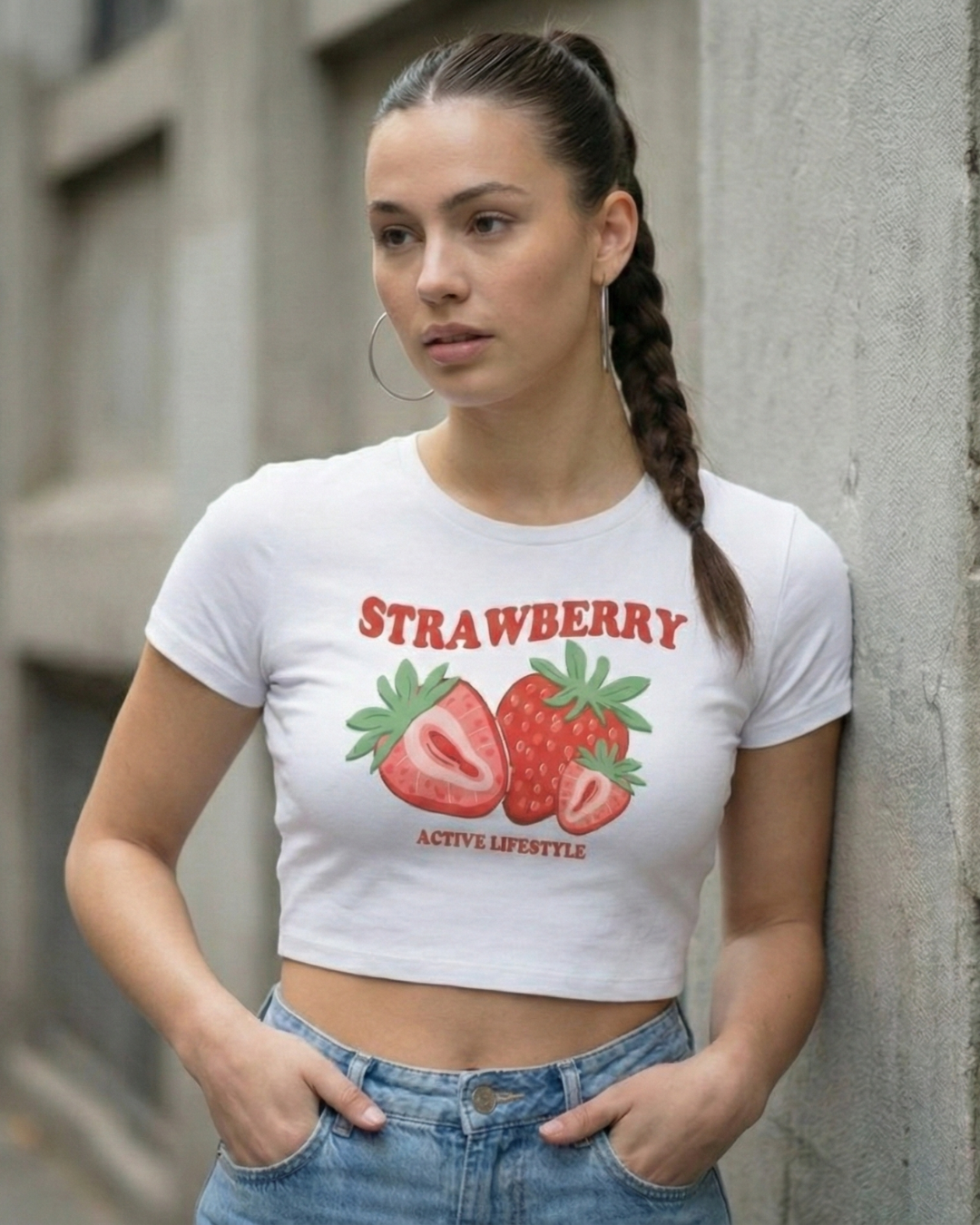 Strawberry Crop Top