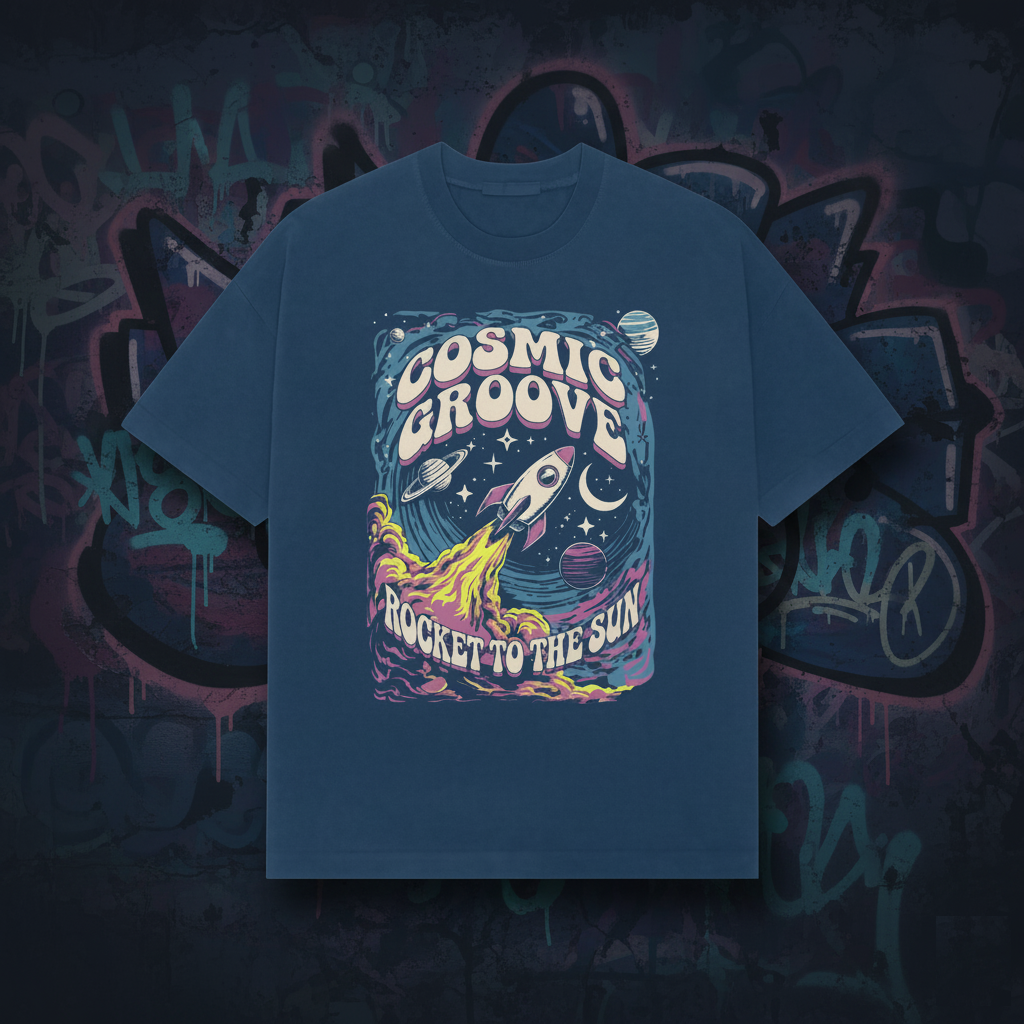 Cosmic Groove Premium Oversized Tee