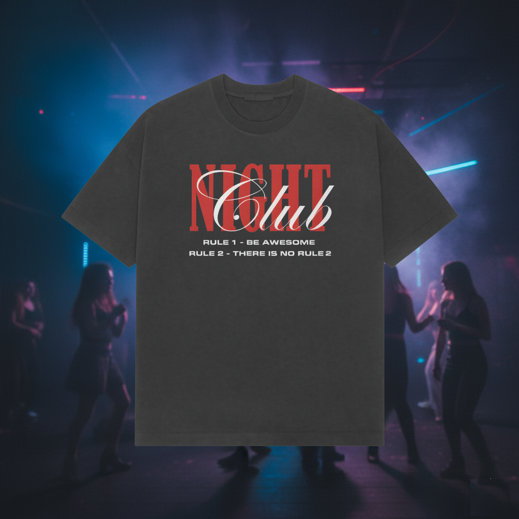 Night Club Premium Oversized Tee