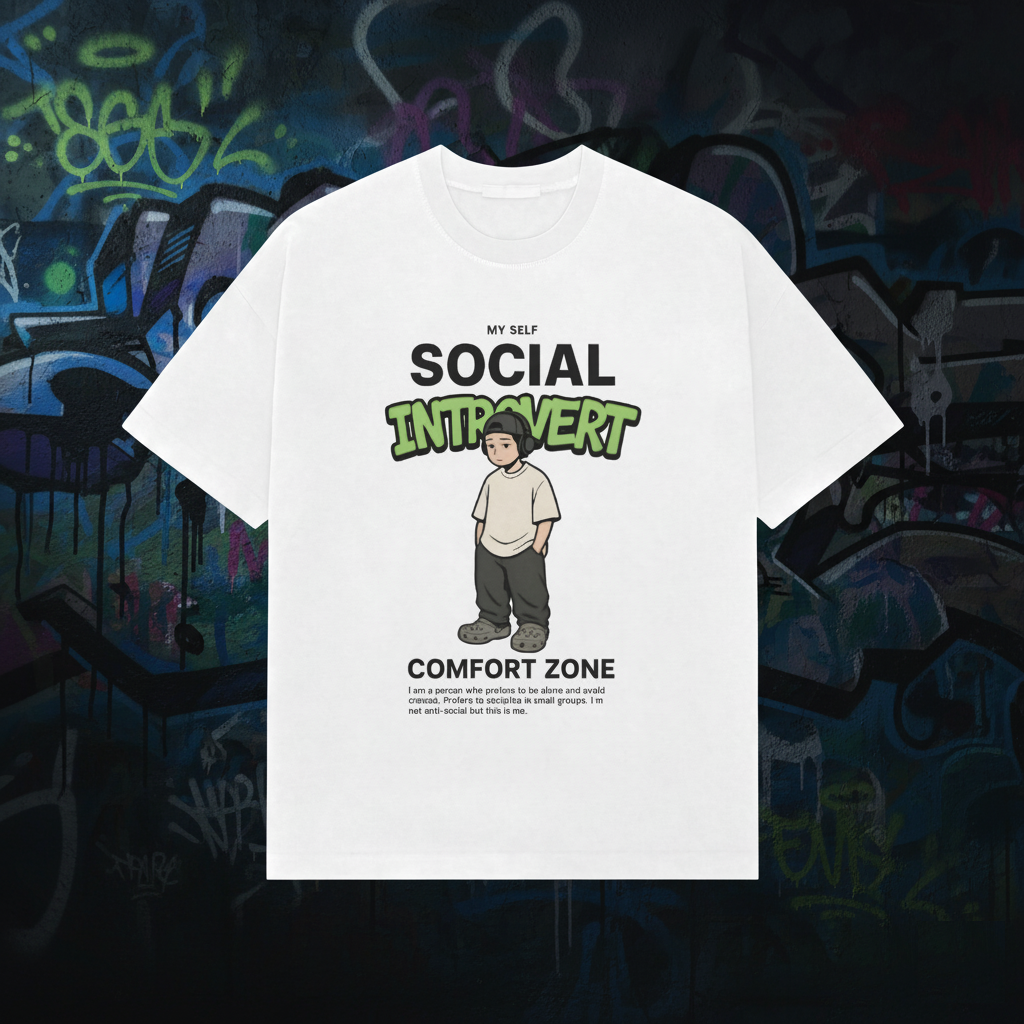 Social Introvert Premium Oversized Tee